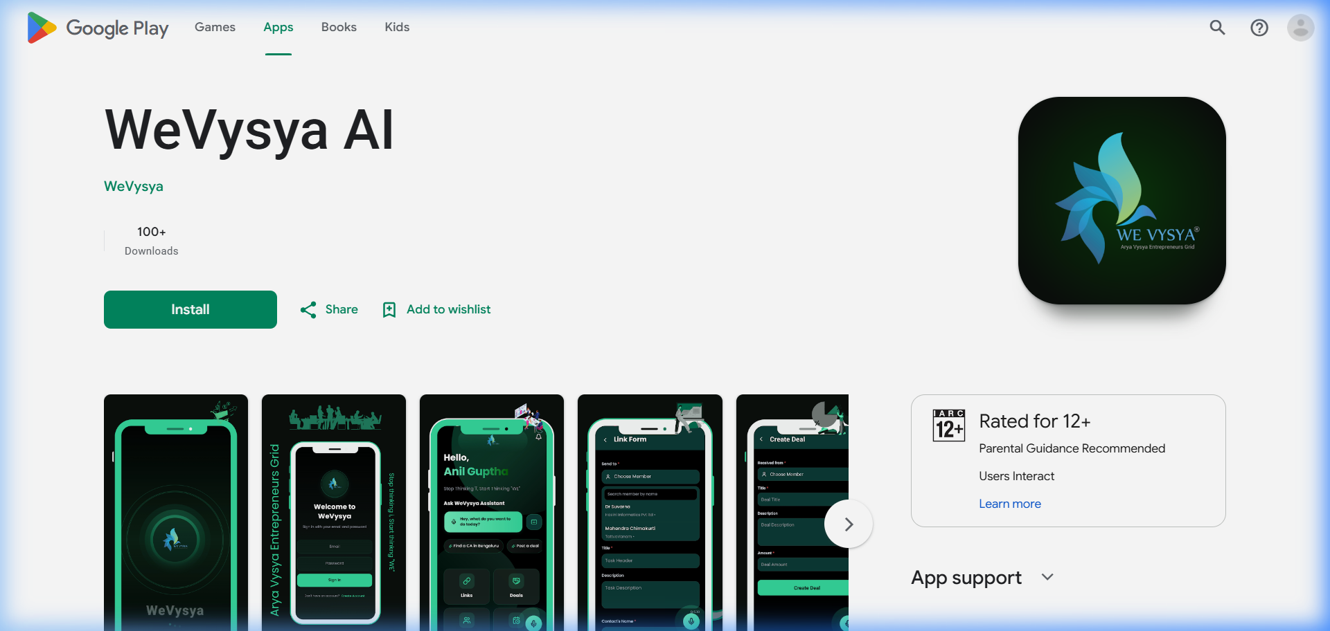 WeVysya AI Play Store