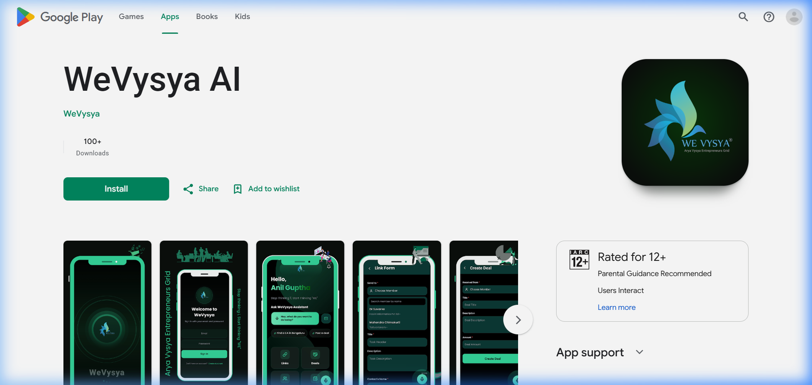 WeVysya AI Play Store