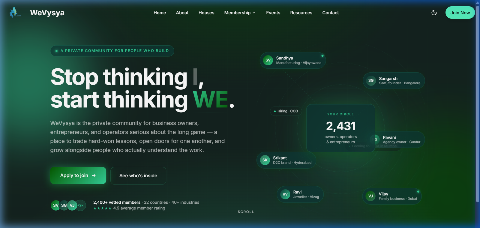 WeVysya Website
